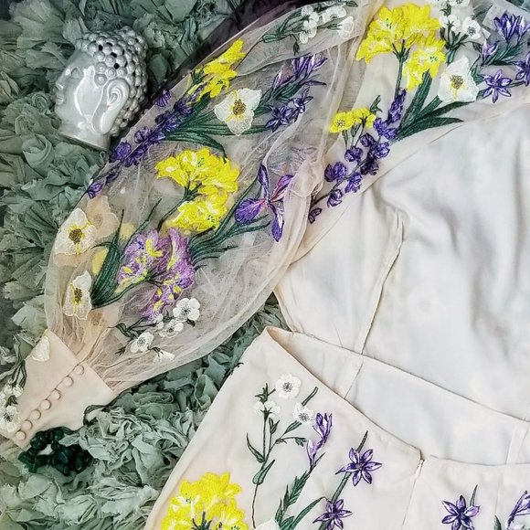 ASOS Blouson Sleeve Floral Dress 12 - Picture 12 of 16